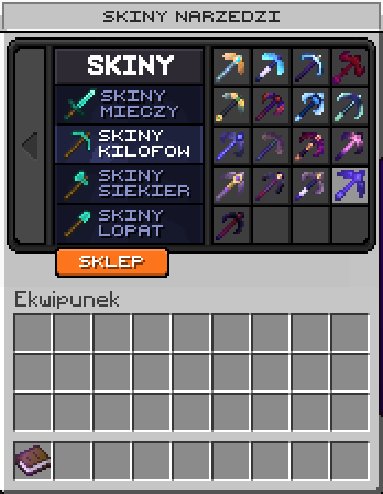 Skiny narzędzi — GUI ZadymaMC